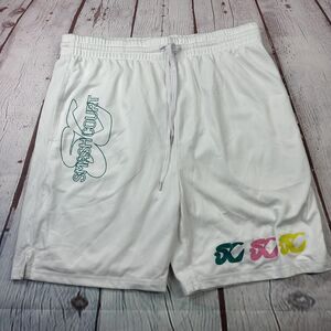 Smash Court Shorts Mens XL White Mesh Athletic Tennis Drawstring SC Logo Graphic